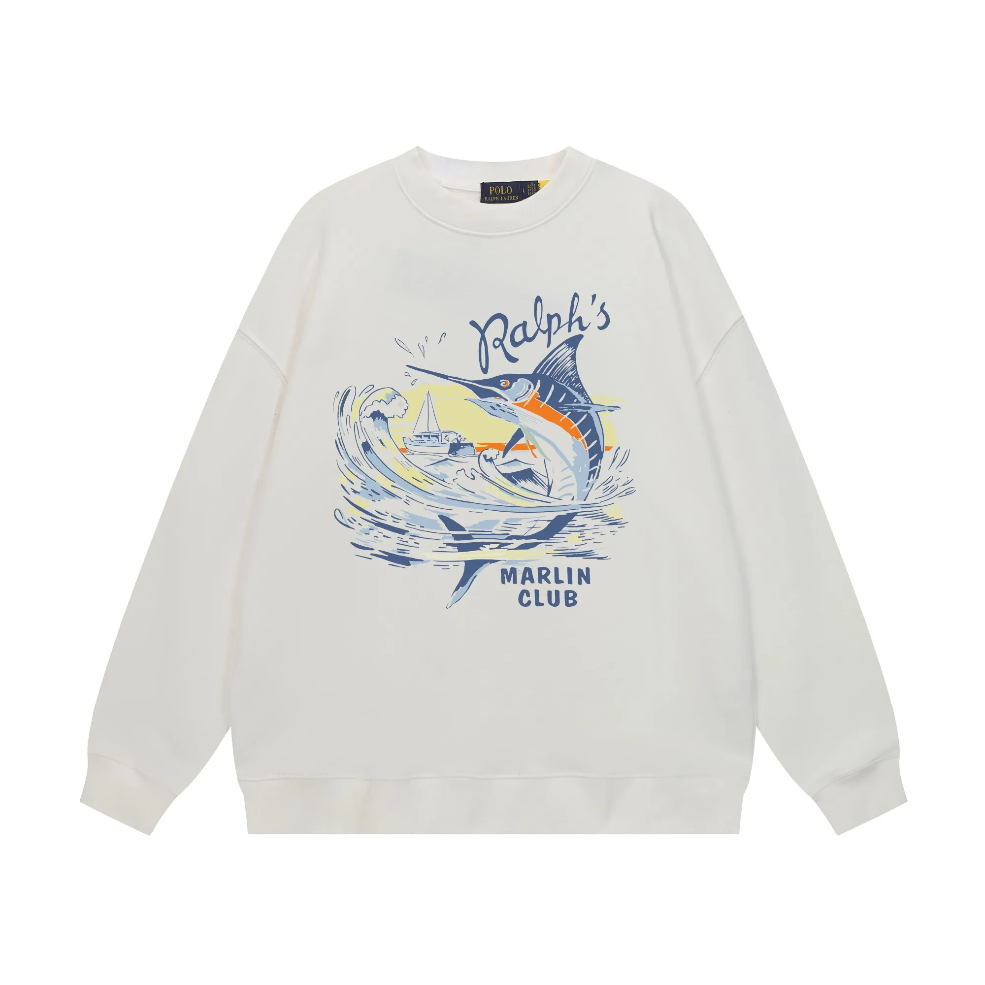 P200 Long-term stock] RalphLauren/Ralph Lauren 2025 autumn and winter new bear letter print 420g heavy large terry sweatshirt Ralph Lauren's age-reducing item, the coat fabric is made of 85% cotton ➕15% polyester, which not only retains the softness, comfort and breathability of cotton, but also adds the wear resistance and wrinkle resistance of polyester fiber, making the clothes more durable and easy to care for. Even in slightly cooler weather, you won't feel stuffy when wearing it. This kind of fabric has a natural crisp feel and is not easy to pill or deform. The bear on the chest is printed with English letters. It is full of color, full of three-dimensionality, and lifelike, adding a bit of liveliness and interest to the whole sweatshirt. There is no pressure to dress, regardless of age or gender. Complete accessories! Color: black, white, navy blue, light floral gray Size: M-L-XL-XXL